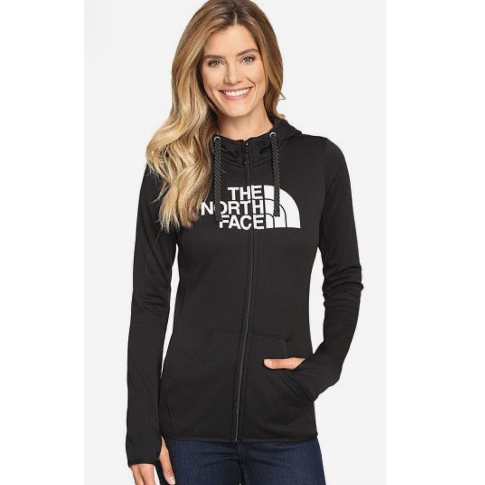 The North Face zip up hoodie black size medium